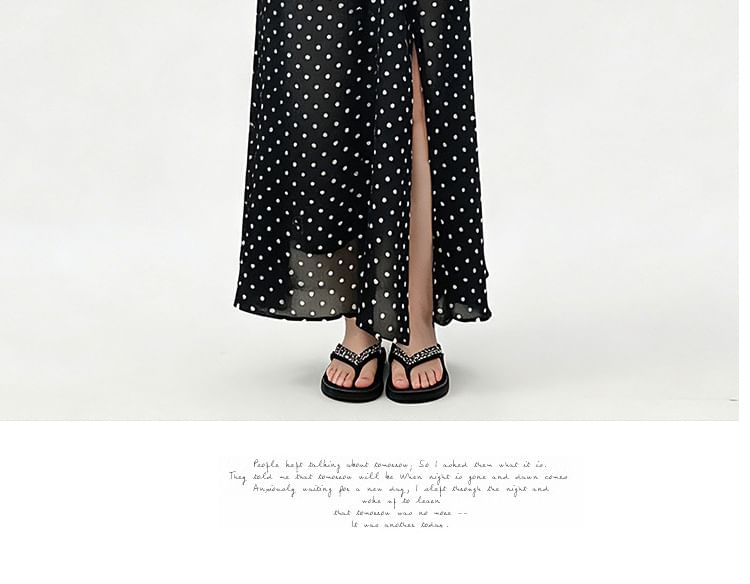 High Waist Asymmetrical Ruffle Trim Slit Maxi A-Line Skirt