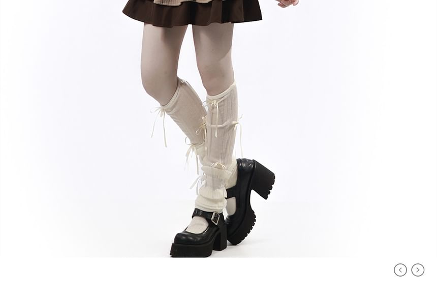 Short-Sleeve Collared Frill Trim Top / High Waist Mini Tiered Skirt