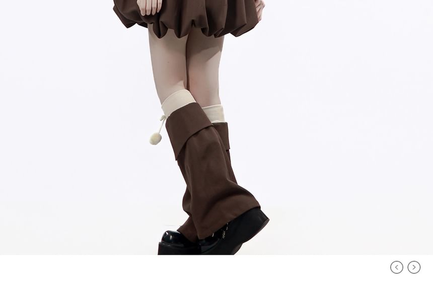 Short-Sleeve Striped Shirt / Sleeveless Lace Trim Mini Dress / Leg Warmer