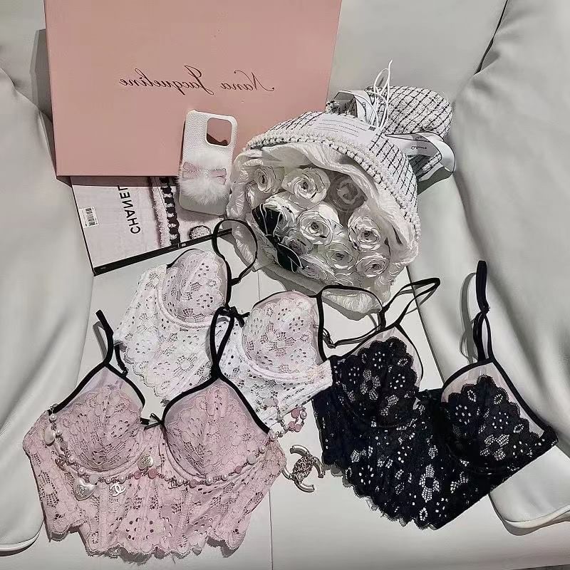 Spaghetti Strap Lace Bra Top / Panties / Set
