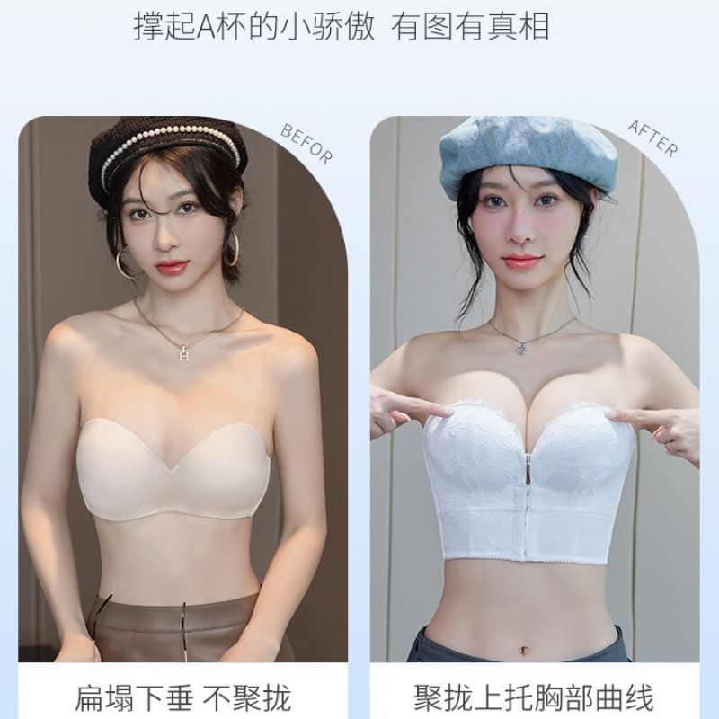 Strapless Sweetheart Neckline Crop Bra Top