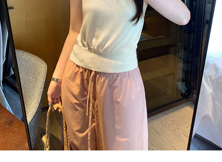 Halter Neck Ruched Crop Top
