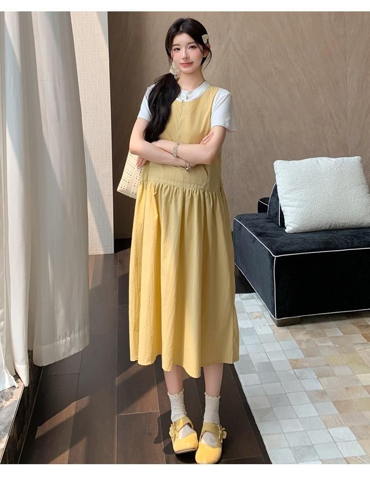 Maternity Short Sleeve Tee or Sleeveless Midi Dress