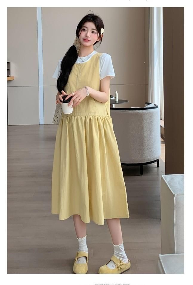 Maternity Short Sleeve Tee or Sleeveless Midi Dress