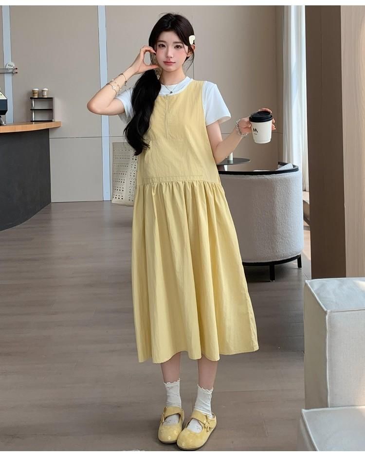 Maternity Short Sleeve Tee or Sleeveless Midi Dress