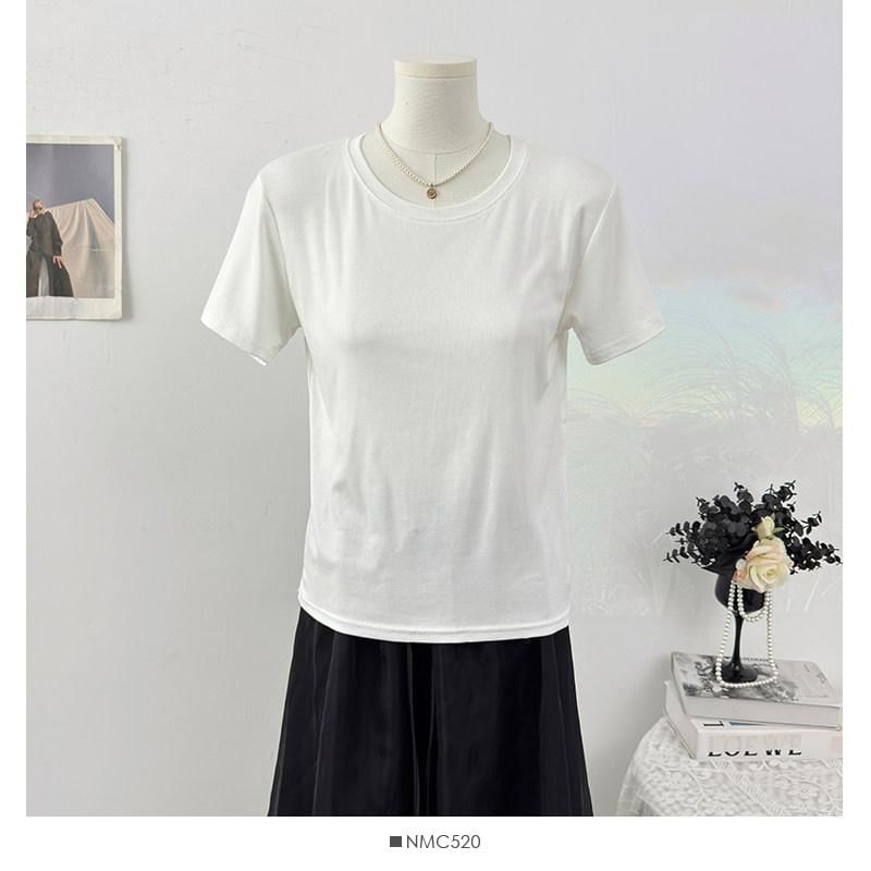 Crew Neck T-Shirt and Scoop Neck Micro Dot Camisole Set