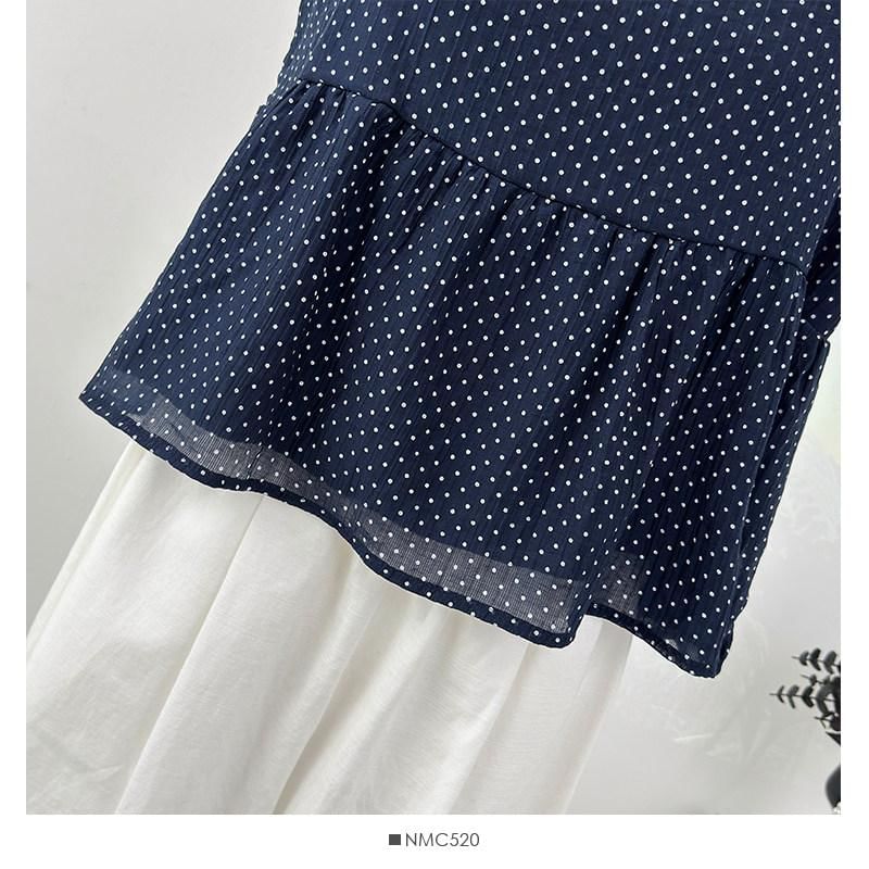 Crew Neck T-Shirt and Scoop Neck Micro Dot Camisole Set