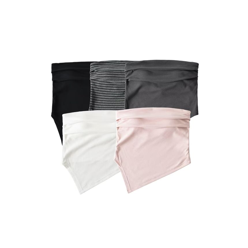 Asymmetrical Ruched Padded Tube Top