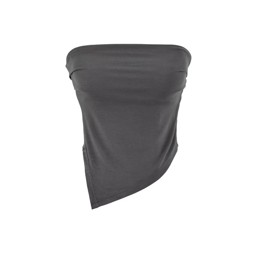 Asymmetrical Ruched Padded Tube Top