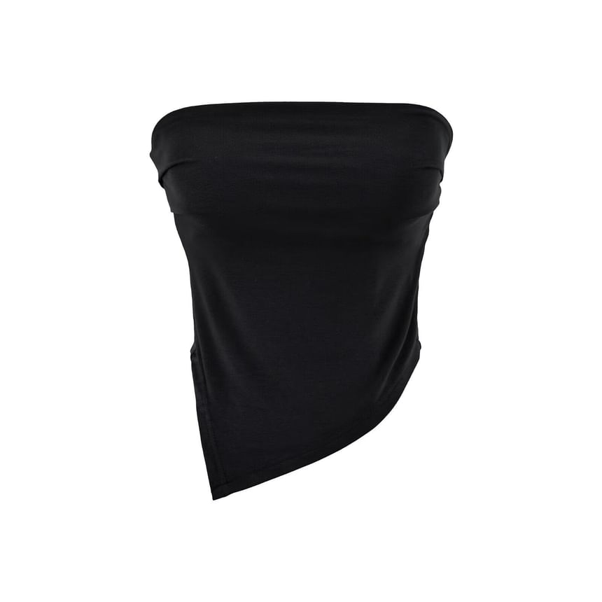 Asymmetrical Ruched Padded Tube Top