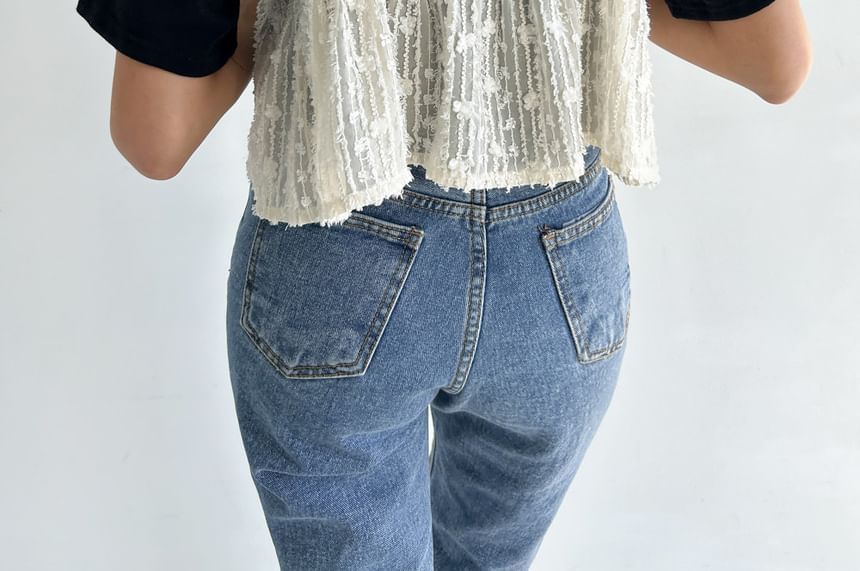 V-Neck Lace Crop Camisole Top