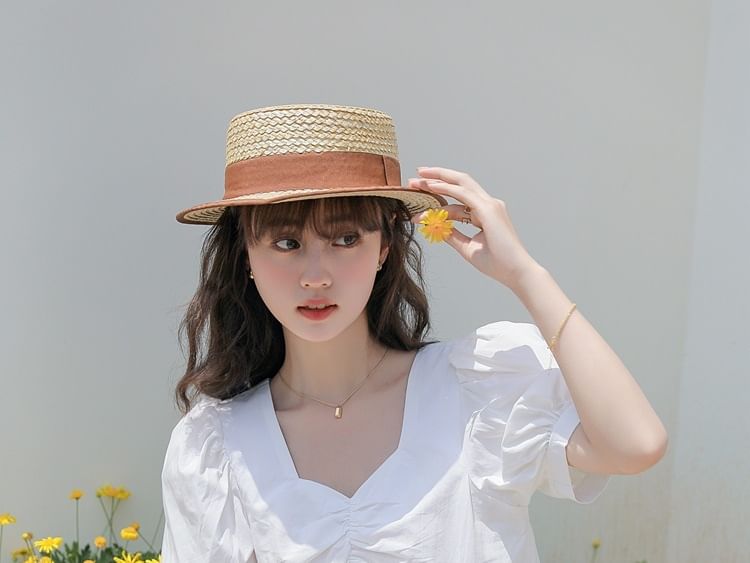 V-Neck Ruched Short-Sleeve Blouse
