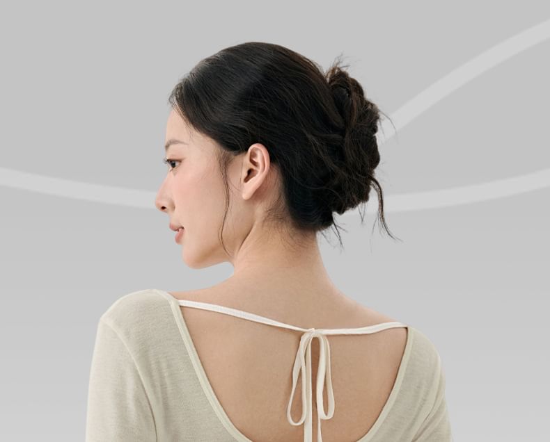 Long-Sleeve Open Back Tee