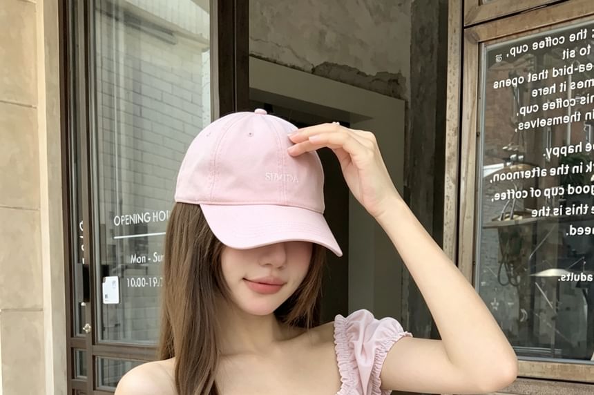 Off-Shoulder Ruffle Trim Top with Short Sleeves, Solid