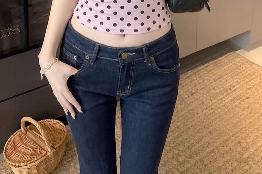 Padded Polka Dot Open Back Halter Crop Top