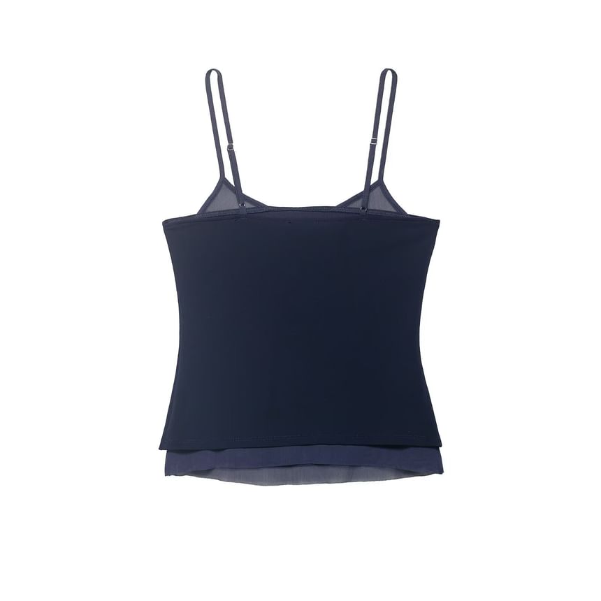 Mesh Crop Camisole Top