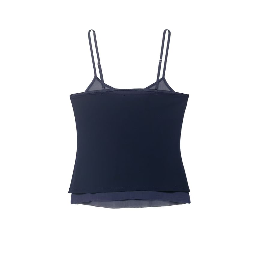 Mesh Crop Camisole Top