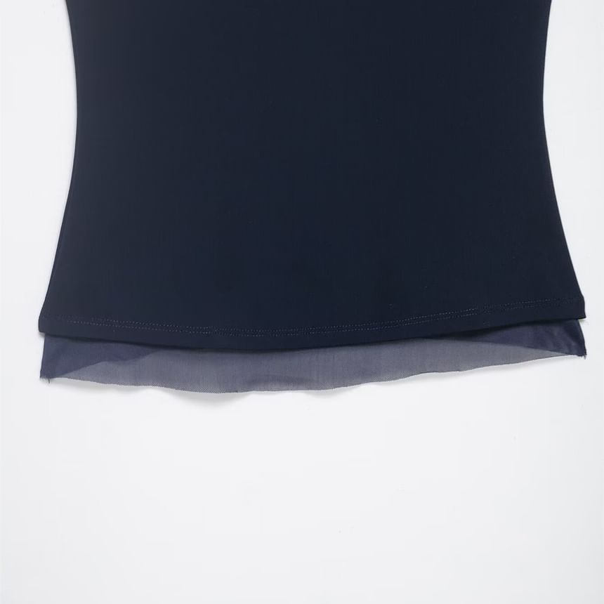 Mesh Crop Camisole Top