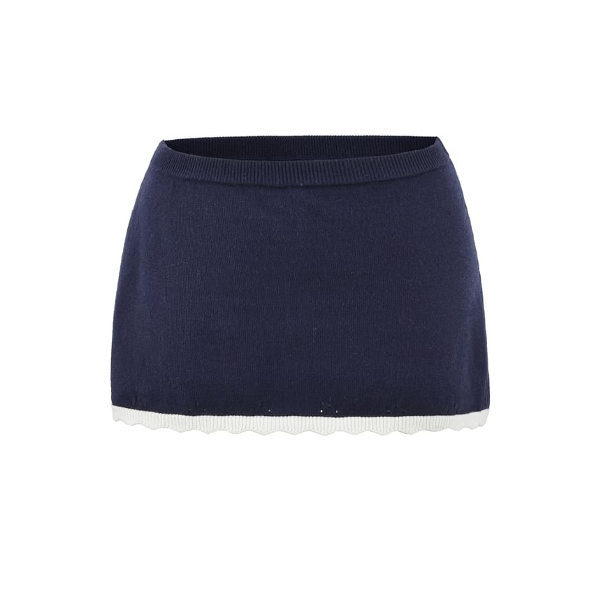 Henley Crop Top & Mini Skort Set