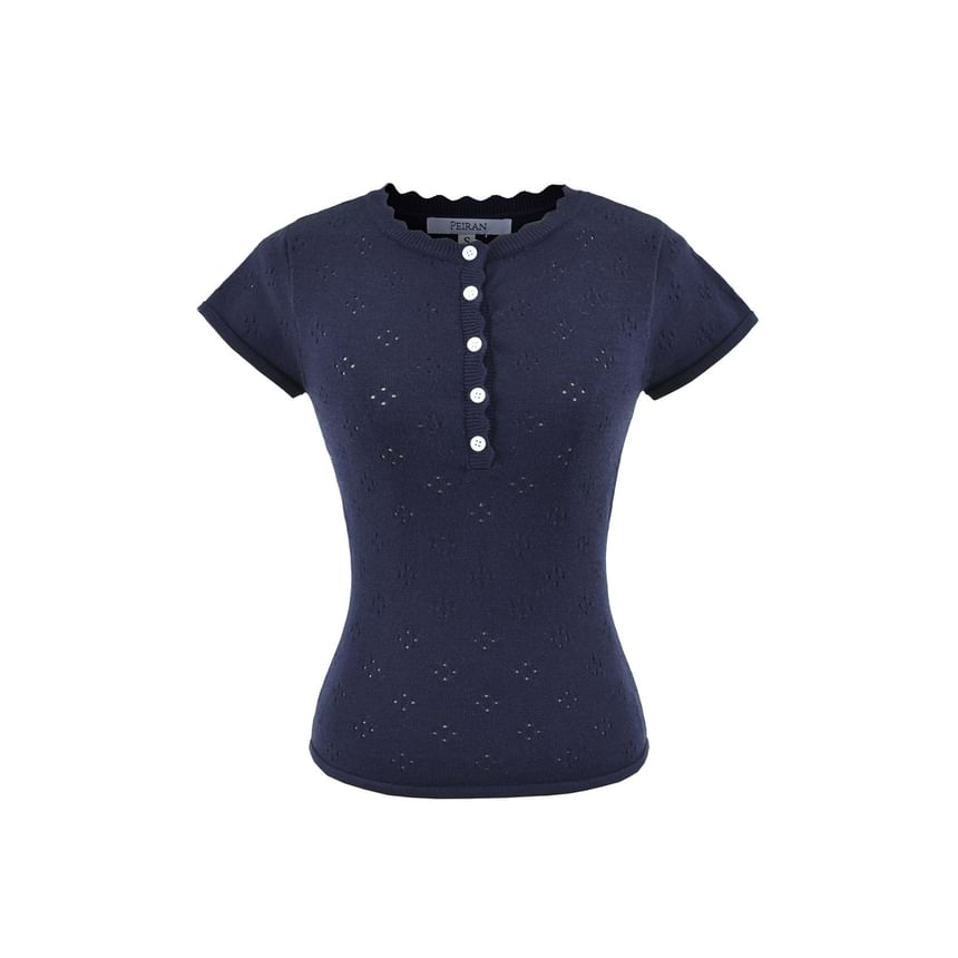 Henley Crop Top & Mini Skort Set