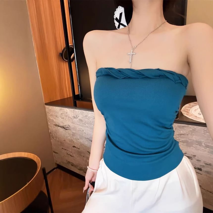 Strapless Twisted Tube Top