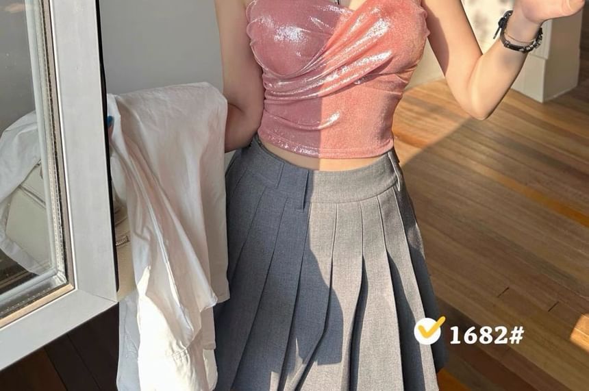 Glitter Wrap V-Neck Camisole Top