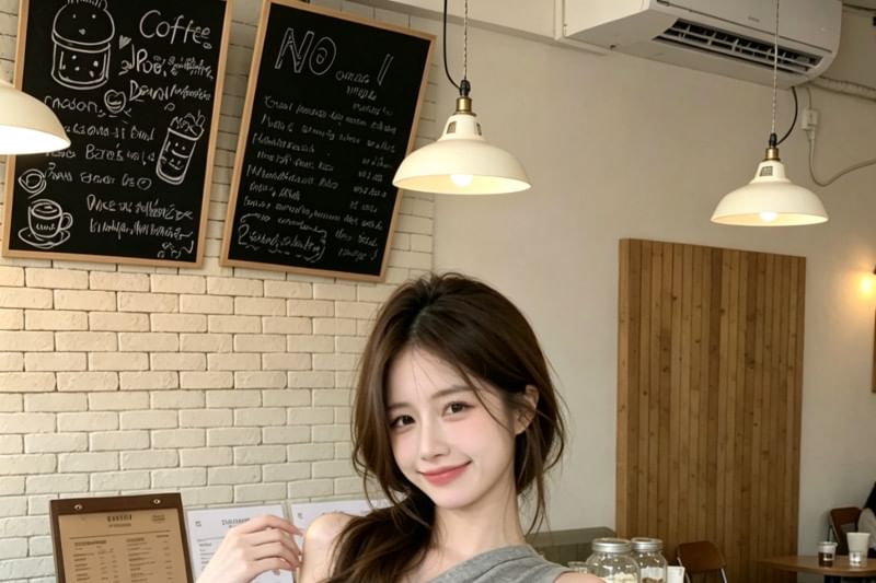 One Shoulder Sleeveless Plain Top