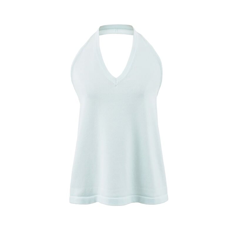 Halter Neck Flowy Blouse