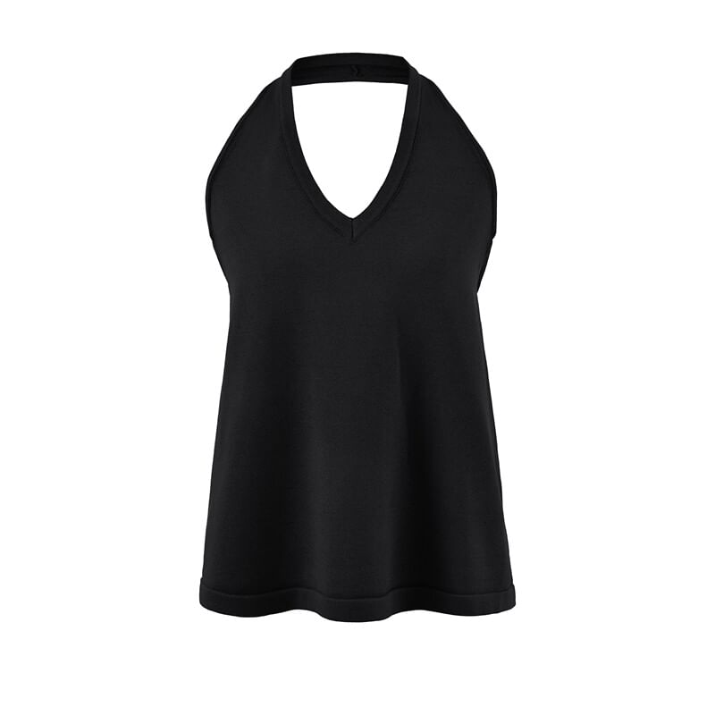 Halter Neck Flowy Blouse