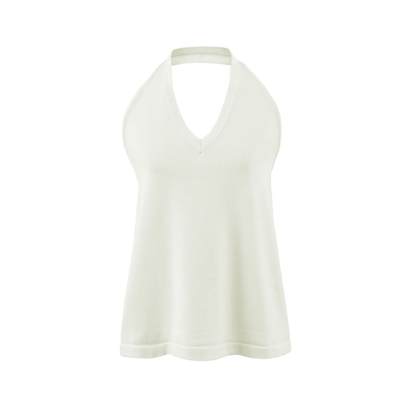 Halter Neck Flowy Blouse