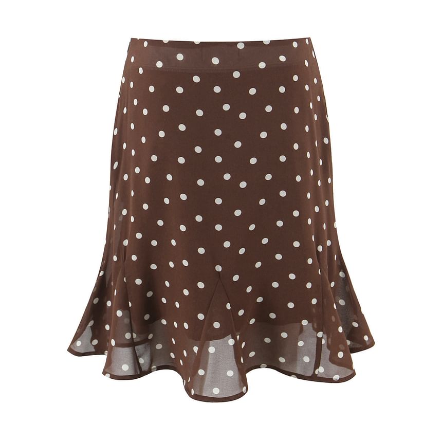 Mermaid Mini Skirt Set: Patterned V-Neck Camisole & High-Waist