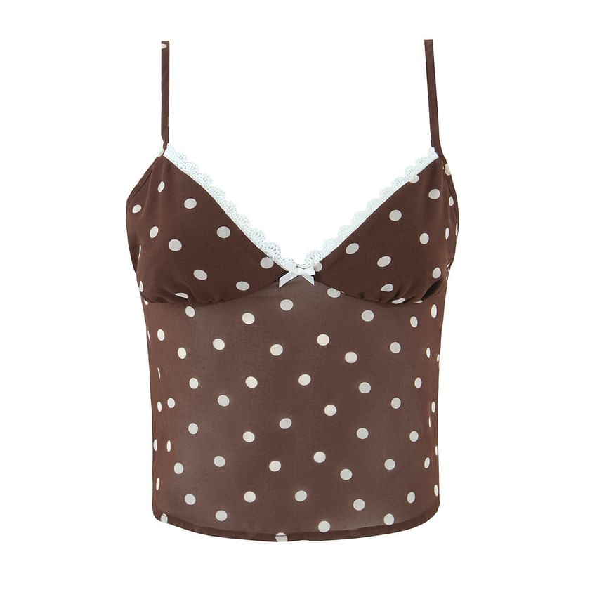 Mermaid Mini Skirt Set: Patterned V-Neck Camisole & High-Waist