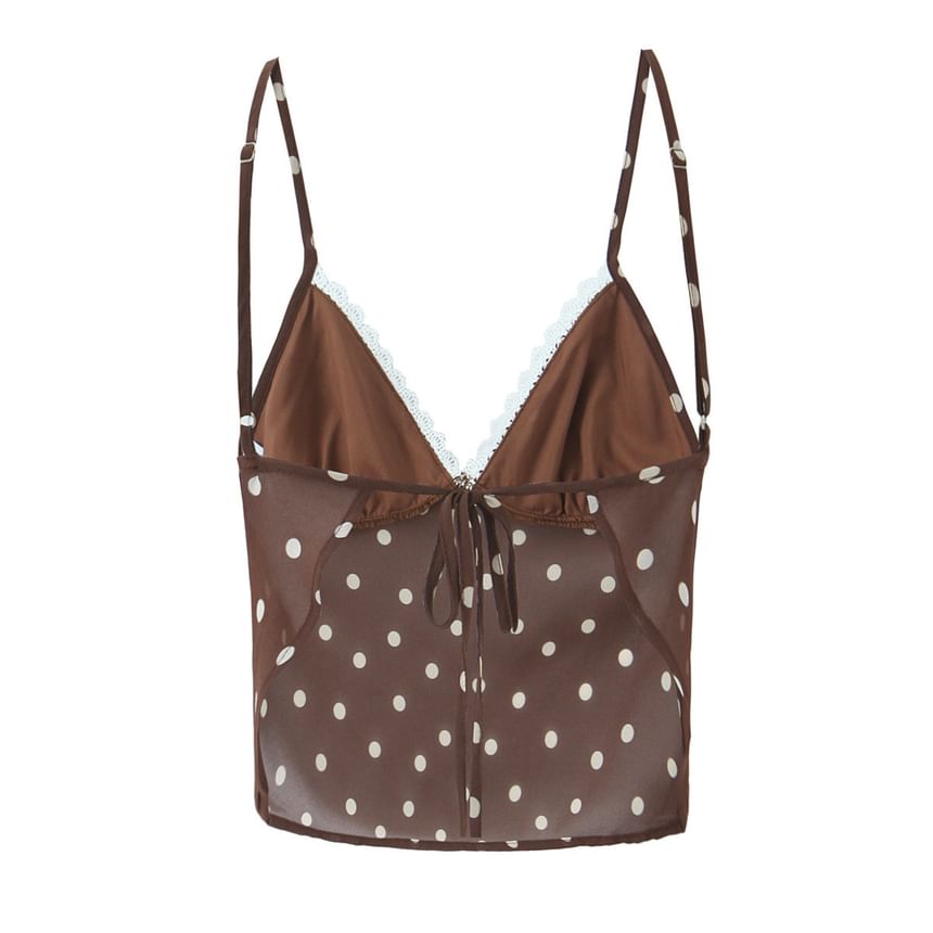 Mermaid Mini Skirt Set: Patterned V-Neck Camisole & High-Waist
