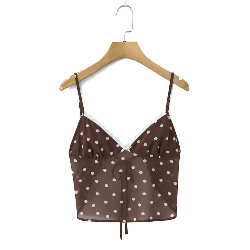 Mermaid Mini Skirt Set: Patterned V-Neck Camisole & High-Waist