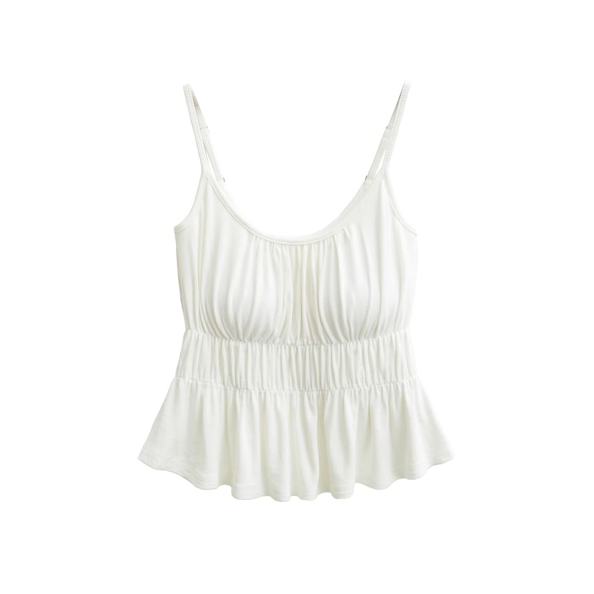 Ruched Scoop Neck Spaghetti Strap Camisole