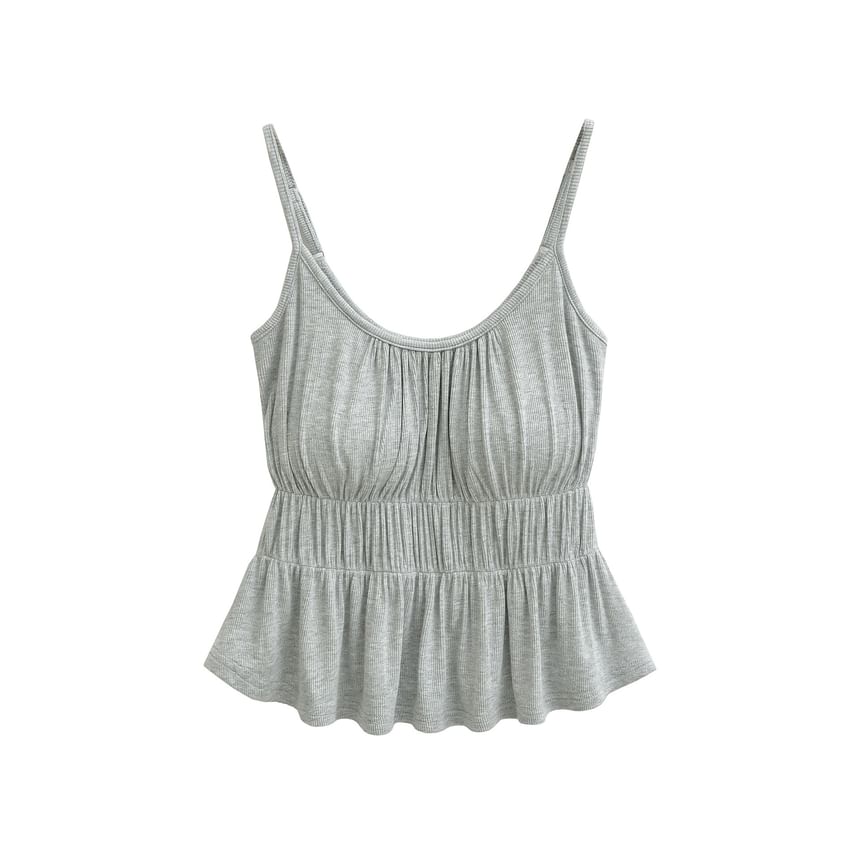 Ruched Scoop Neck Spaghetti Strap Camisole