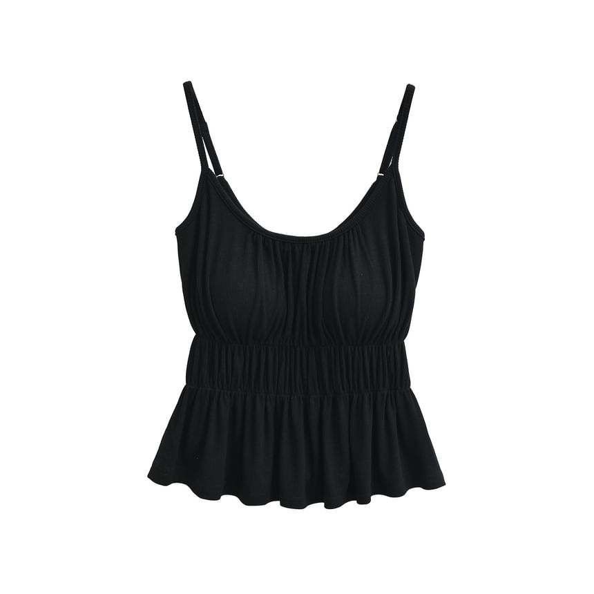 Ruched Scoop Neck Spaghetti Strap Camisole