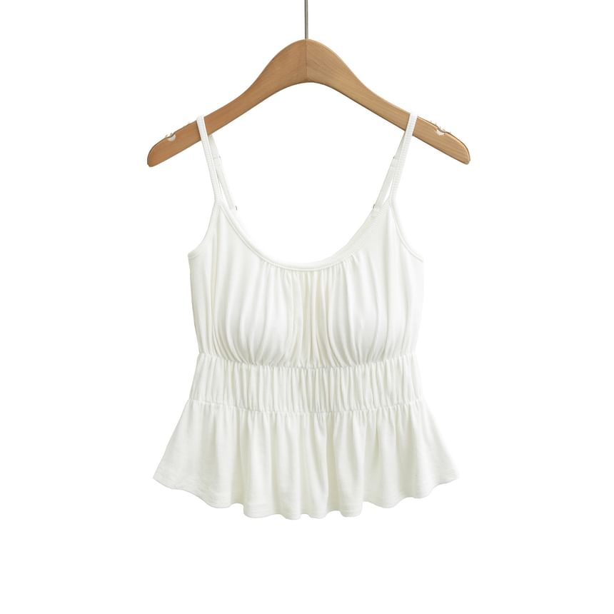 Ruched Scoop Neck Spaghetti Strap Camisole