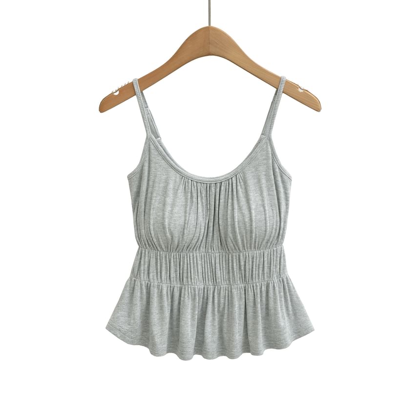 Ruched Scoop Neck Spaghetti Strap Camisole