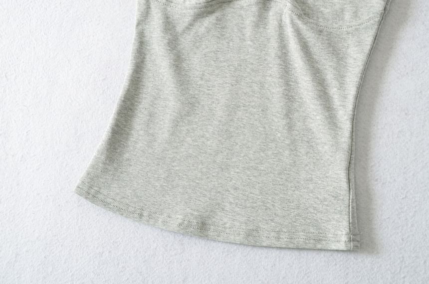 Mock Two-Piece Contrast Trim V-Neck Camisole