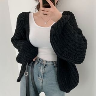 Long Sleeve Plain Cardigan