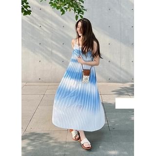 Gradient Spaghetti Strap Maxi Sundress