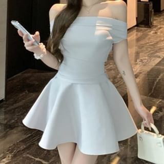 Off Shoulder Top & Mini A-Line Skirt Duo