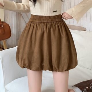 Mini A-Line Skirt with High Waist