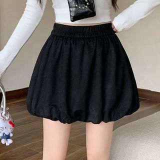 Mini A-Line Skirt with High Waist