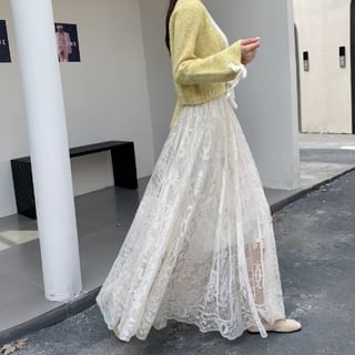 Lace Maxi A-Line Skirt