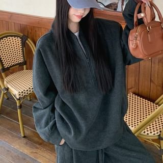 Half Zip Hoodie and Baggy Pants Set
