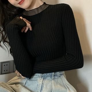 Sheer Long Sleeve Blouse
