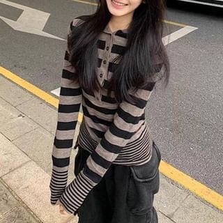 Hooded Striped Long Sleeve Tee