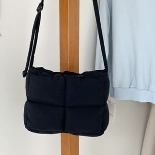 Plain Quilted Puffy Crossbody Bag